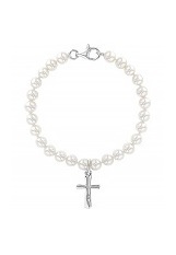 good-looking silver little cross toddler christening bracelets 